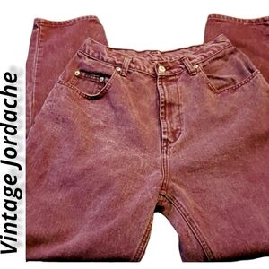 Vintage 90s Jordache High Rise Purple Jeans EUC  26-27" waist